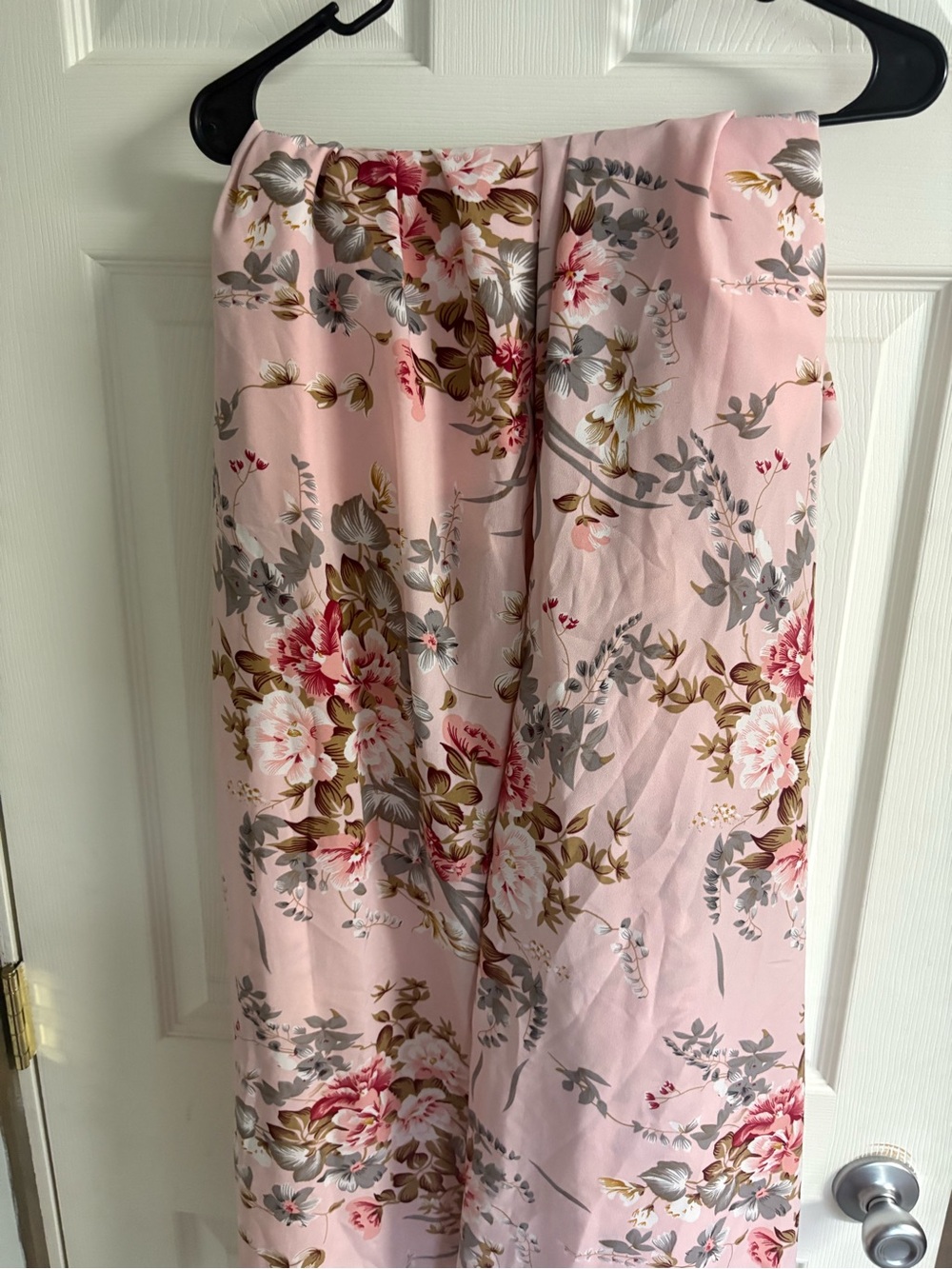 Pink Floral Wide Leg Pants